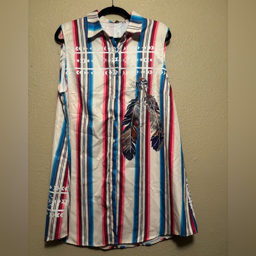 Express Multicolor Sleeveless Dress